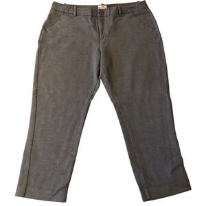 Merona Cropped Pants Womens 16 Gray Classic Stretch Cotton Spandex Work Office